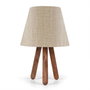 Opviq Lámpara de Mesa AYD-1261 Crema y Nogal